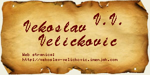 Vekoslav Veličković vizit kartica